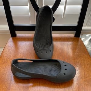 Black Crocs Ballet Flats Size 8